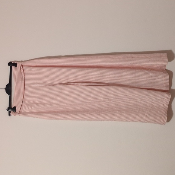 Club Monaco - Pink & White Striped High Waisted Flared “Bryanna” Pants Sz 12. - Picture 2 of 13
